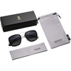 image:imageSOJOS Polarized Sunglasses for Men Women Retro Aviator Square Goggle Classic Alloy Frame HERO SJ1126C6 Silver FrameBlack RimGradient Grey Lens