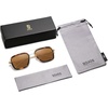 image:imageSOJOS Polarized Sunglasses for Men Women Retro Aviator Square Goggle Classic Alloy Frame HERO SJ1126C7 Gold FrameTortoise RimBrown Lens