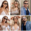image:imageSOJOS Polarized Sunglasses for Women Men Classic Large Vintage Style ShadesBlackGrey