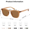 image:imageSOJOS Polarized Sunglasses for Women Men Classic Large Vintage Style ShadesLight Crystal BrownBrown