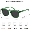 image:imageSOJOS Polarized Sunglasses for Women Men Classic Large Vintage Style ShadesLight Crystal GreenGrey