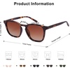 image:imageSOJOS Polarized Sunglasses for Women Men Classic Large Vintage Style ShadesTortoiseGradient Brown