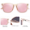 image:imageSOJOS Polarized Sunglasses for Women Men Classic Large Vintage Style ShadesTransparent BrownPink