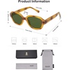 image:imageSOJOS Rectangle Sunglasses for Women Vintage Trendy Outdoor Travel Sun Glasses Square Frame SJ2218Amber Yellow