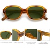 image:imageSOJOS Rectangle Sunglasses for Women Vintage Trendy Outdoor Travel Sun Glasses Square Frame SJ2218Amber Yellow