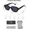 image:imageSOJOS Rectangle Sunglasses for Women Vintage Trendy Outdoor Travel Sun Glasses Square Frame SJ2218Black