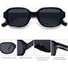 image:imageSOJOS Rectangle Sunglasses for Women Vintage Trendy Outdoor Travel Sun Glasses Square Frame SJ2218Black