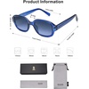 image:imageSOJOS Rectangle Sunglasses for Women Vintage Trendy Outdoor Travel Sun Glasses Square Frame SJ2218Blue FramePurple Lens