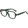 image:imageSOJOS Retro Aviator Square Blue Light Blocking Glasses for Women MenTrendy Computer Frame Eyewear SJ5438Green