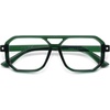 image:imageSOJOS Retro Aviator Square Blue Light Blocking Glasses for Women MenTrendy Computer Frame Eyewear SJ5438Green