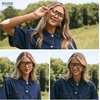 image:imageSOJOS Retro Aviator Square Blue Light Blocking Glasses for Women MenTrendy Computer Frame Eyewear SJ5438Green