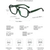 image:imageSOJOS Retro Aviator Square Blue Light Blocking Glasses for Women MenTrendy Computer Frame Eyewear SJ5438Green