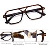image:imageSOJOS Retro Aviator Square Blue Light Blocking Glasses for Women MenTrendy Computer Frame Eyewear SJ5438Tortoise