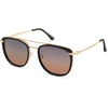image:imageSOJOS Retro Aviator Square Polarized Sunglasses For Women MenVintage Womens Sun Glasses Shades UV400 SJ2180BlackBrown Grading Grey