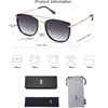 image:imageSOJOS Retro Aviator Square Polarized Sunglasses For Women MenVintage Womens Sun Glasses Shades UV400 SJ2180BlackGrey Grading