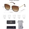 image:imageSOJOS Retro Aviator Square Polarized Sunglasses For Women MenVintage Womens Sun Glasses Shades UV400 SJ2180Dark TortoiseBrown Grading