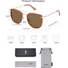 image:imageSOJOS Retro Aviator Square Polarized Sunglasses For Women MenVintage Womens Sun Glasses Shades UV400 SJ2180Milky BrownBrown