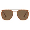 image:imageSOJOS Retro Aviator Square Polarized Sunglasses For Women MenVintage Womens Sun Glasses Shades UV400 SJ2180Milky BrownBrown