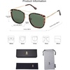 image:imageSOJOS Retro Aviator Square Polarized Sunglasses For Women MenVintage Womens Sun Glasses Shades UV400 SJ2180TortoiseGreen