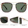 image:imageSOJOS Retro Aviator Square Polarized Sunglasses For Women MenVintage Womens Sun Glasses Shades UV400 SJ2180TortoiseGreen