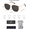 image:imageSOJOS Retro Aviator Square Polarized Sunglasses For Women MenVintage Womens Sun Glasses Shades UV400 SJ2180TortoiseGrey
