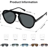 image:imageSOJOS Retro Aviator Sunglasses Womens Mens Vintage Plastic Frame Shades Lentes De Sol Para Mujer SJ2255Black
