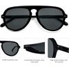 image:imageSOJOS Retro Aviator Sunglasses Womens Mens Vintage Plastic Frame Shades Lentes De Sol Para Mujer SJ2255Black