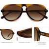 image:imageSOJOS Retro Aviator Sunglasses Womens Mens Vintage Plastic Frame Shades Lentes De Sol Para Mujer SJ2255Gradient Brown
