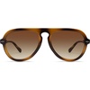 image:imageSOJOS Retro Aviator Sunglasses Womens Mens Vintage Plastic Frame Shades Lentes De Sol Para Mujer SJ2255Gradient Brown
