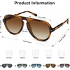 image:imageSOJOS Retro Aviator Sunglasses Womens Mens Vintage Plastic Frame Shades Lentes De Sol Para Mujer SJ2255Gradient Brown