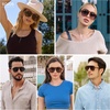 image:imageSOJOS Retro Aviator Sunglasses Womens Mens Vintage Plastic Frame Shades Lentes De Sol Para Mujer SJ2255GreenBrown