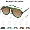 image:imageSOJOS Retro Aviator Sunglasses Womens Mens Vintage Plastic Frame Shades Lentes De Sol Para Mujer SJ2255GreenBrown