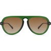 image:imageSOJOS Retro Aviator Sunglasses Womens Mens Vintage Plastic Frame Shades Lentes De Sol Para Mujer SJ2255GreenBrown
