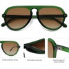 image:imageSOJOS Retro Aviator Sunglasses Womens Mens Vintage Plastic Frame Shades Lentes De Sol Para Mujer SJ2255GreenBrown