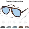 image:imageSOJOS Retro Aviator Sunglasses Womens Mens Vintage Plastic Frame Shades Lentes De Sol Para Mujer SJ2255Light Blue