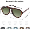 image:imageSOJOS Retro Aviator Sunglasses Womens Mens Vintage Plastic Frame Shades Lentes De Sol Para Mujer SJ2255TortoiseGreen
