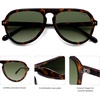 image:imageSOJOS Retro Aviator Sunglasses Womens Mens Vintage Plastic Frame Shades Lentes De Sol Para Mujer SJ2255TortoiseGreen