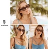 image:imageSOJOS Retro Cat Eye Polarized Sunglasses Womens Vintage Shades Trendy Designer Sun Glasses UV Protection SJ2261CreamBrown