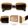 image:imageSOJOS Retro Fashion Rectangle Sunglasses Womens Mens Vintage Trendy Square Shades SJ1162GoldBrown