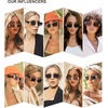 image:imageSOJOS Retro Fashion Rectangle Sunglasses Womens Mens Vintage Trendy Square Shades SJ1162GoldGreen  Brown