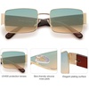 image:imageSOJOS Retro Fashion Rectangle Sunglasses Womens Mens Vintage Trendy Square Shades SJ1162GoldGreen  Brown