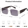 image:imageSOJOS Retro Fashion Rectangle Sunglasses Womens Mens Vintage Trendy Square Shades SJ1162SilverGrey