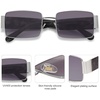 image:imageSOJOS Retro Fashion Rectangle Sunglasses Womens Mens Vintage Trendy Square Shades SJ1162SilverGrey