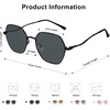 image:imageSOJOS Retro Hexagon Square Polarized Sunglasses for Women Men Vintage Hexagonal Polygon Shades SJ1101BlackGrey