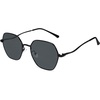image:imageSOJOS Retro Hexagon Square Polarized Sunglasses for Women Men Vintage Hexagonal Polygon Shades SJ1101BlackGrey