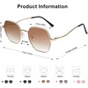 image:imageSOJOS Retro Hexagon Square Polarized Sunglasses for Women Men Vintage Hexagonal Polygon Shades SJ1101GoldBrown Grading