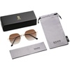 image:imageSOJOS Retro Hexagon Square Polarized Sunglasses for Women Men Vintage Hexagonal Polygon Shades SJ1101GoldBrown Grading