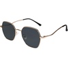 image:imageSOJOS Retro Hexagon Square Polarized Sunglasses for Women Men Vintage Hexagonal Polygon Shades SJ1101GoldGrey