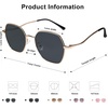 image:imageSOJOS Retro Hexagon Square Polarized Sunglasses for Women Men Vintage Hexagonal Polygon Shades SJ1101GoldGrey