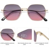 image:imageSOJOS Retro Hexagon Square Polarized Sunglasses for Women Men Vintage Hexagonal Polygon Shades SJ1101GoldPurple Grading